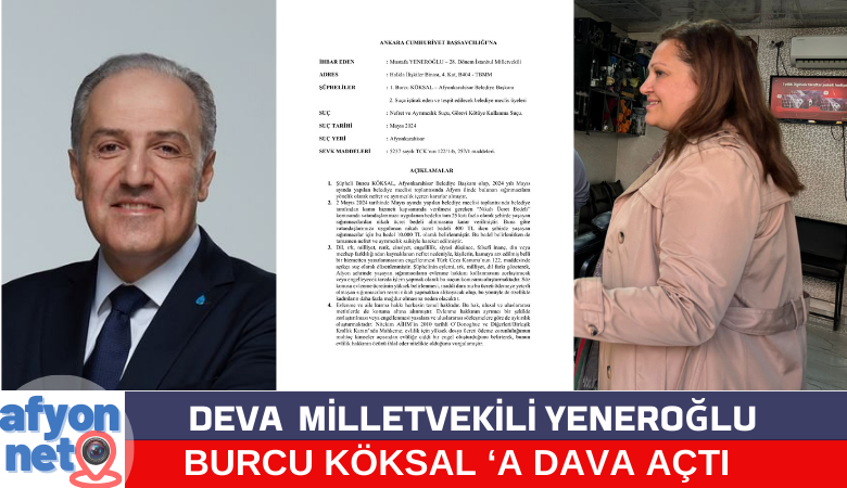 Deva Milletvekili Burcu Köksal'a Dava Açtı